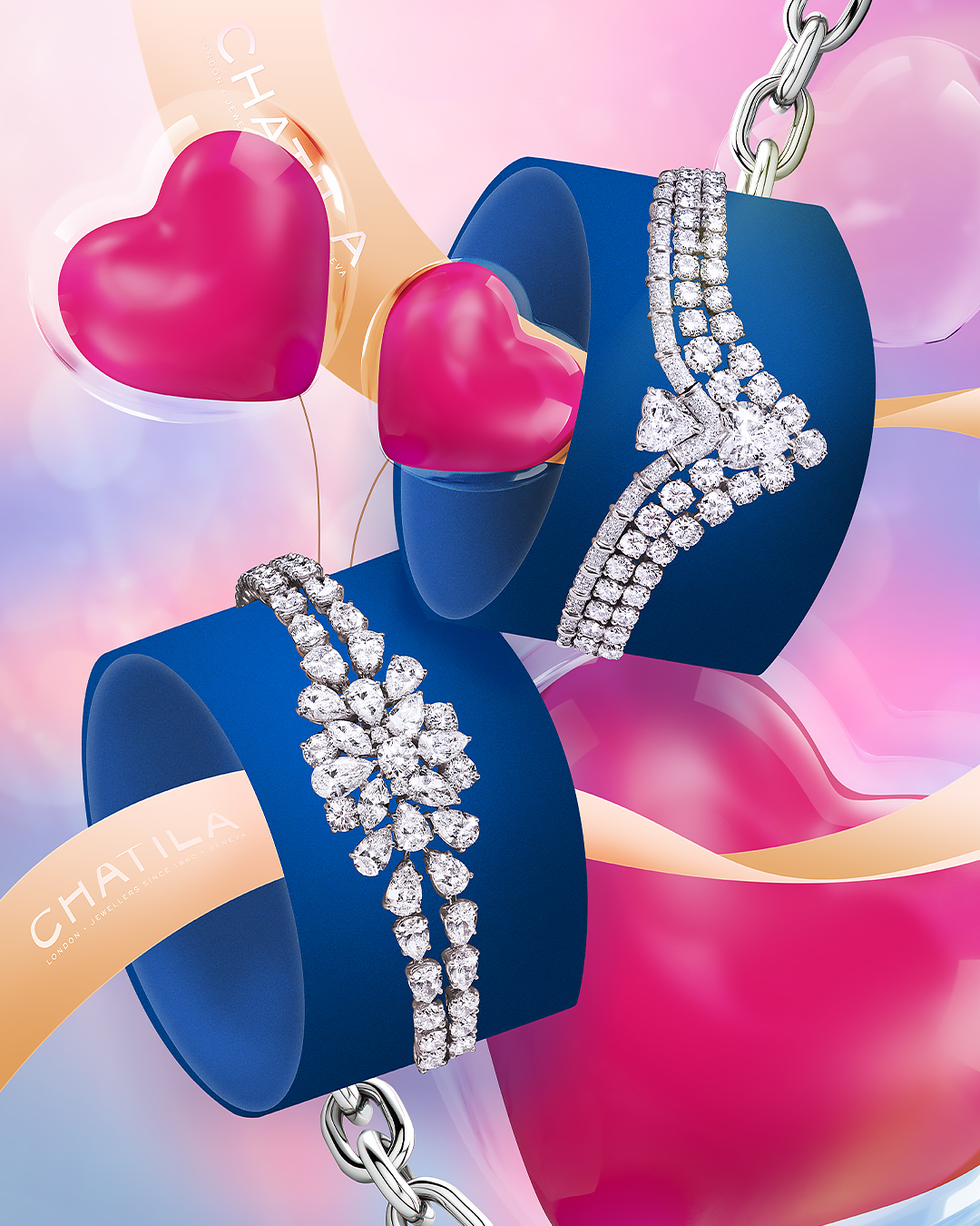 celia fabbri photography illustration chatila high jewellery valentine diamonds bracelets